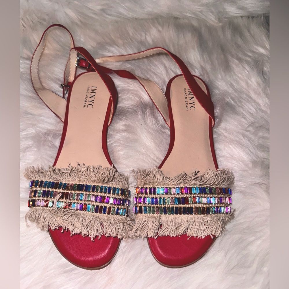 Isaac Mizrahi leather sandals